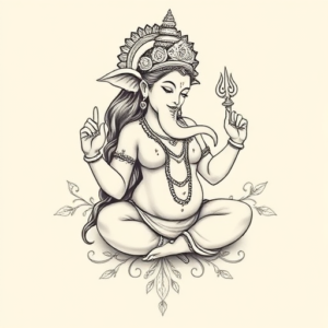 Feminine Ganesha Tattoo