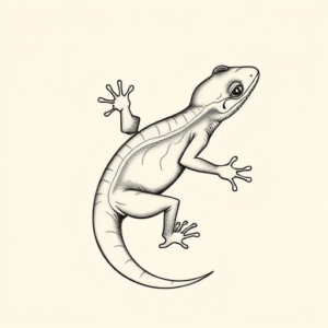 Feminine Gecko Tattoo