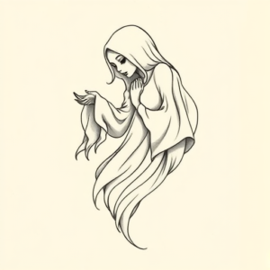 Feminine Ghost Tattoo
