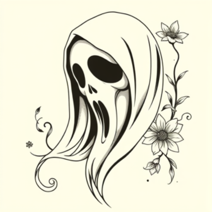 Feminine Ghostface Tattoo