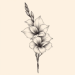Feminine Gladiolus Tattoo