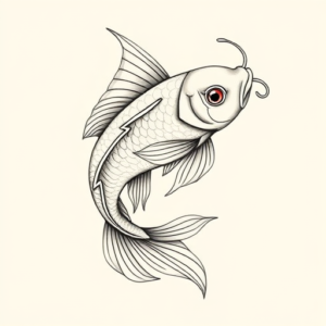 Feminine Goldfish Tattoo