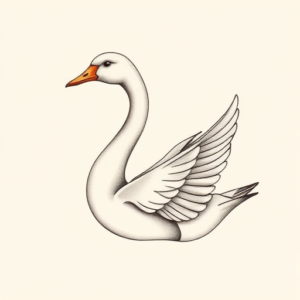 Feminine Goose Tattoo