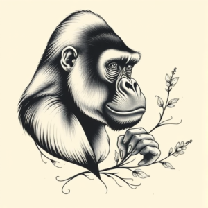 Feminine Gorilla Tattoo