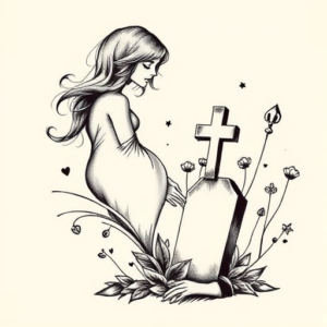 Feminine Graveyard Tattoo