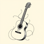 Feminine Guitar Tattoo