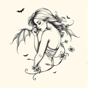 Feminine Halloween Tattoo