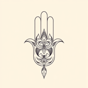 Feminine Hamsa Tattoo