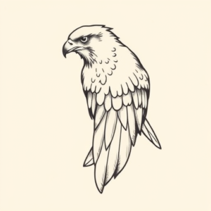 Feminine Hawk Tattoo