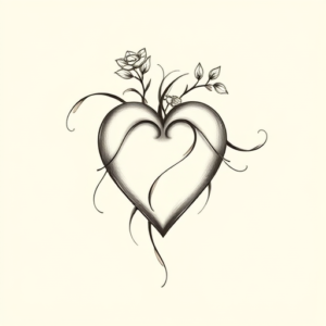 Feminine Heart Tattoo