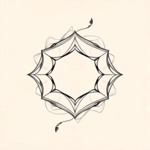 Feminine Hexagon Tattoo