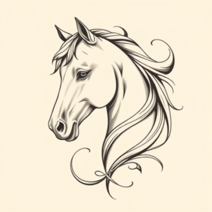 Feminine Horse Tattoo