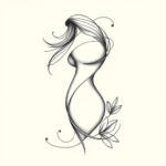 Feminine Hourglass Tattoo
