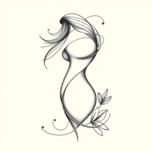 Feminine Hourglass Tattoo