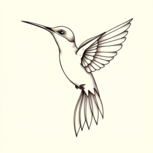 Feminine Hummingbird Tattoo