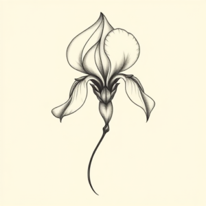 Feminine Iris Tattoo