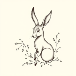 Feminine Jackalope Tattoo