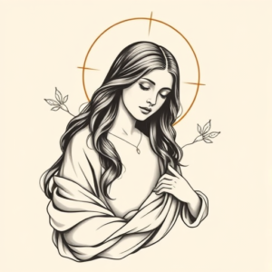 Feminine Jesus Tattoo