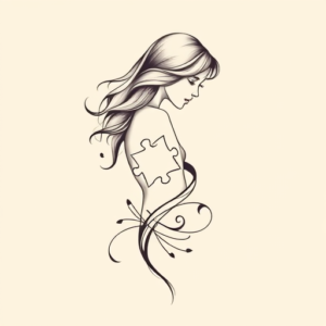 Feminine Jigsaw Tattoo