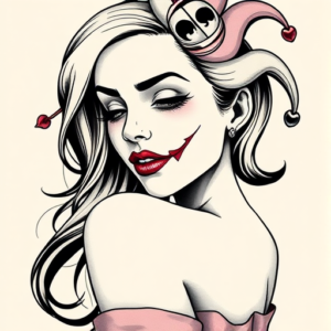 Feminine Joker Tattoo