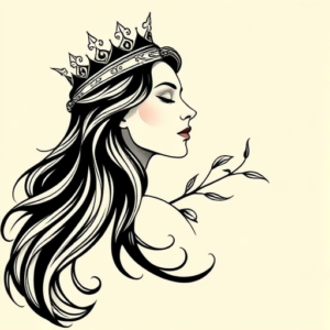 Feminine King Tattoo