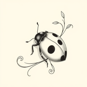Feminine Ladybug Tattoo