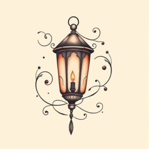 Feminine Lantern Tattoo