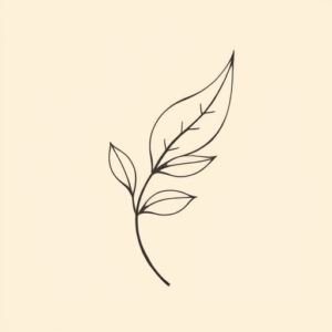 Feminine Leaf Tattoo