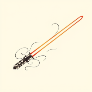 Feminine Lightsaber Tattoo