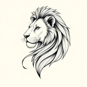 Feminine Lion Tattoo