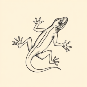Feminine Lizard Tattoo