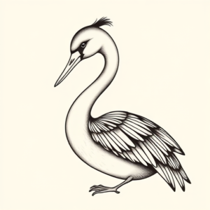 Feminine Loon Tattoo