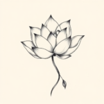 Feminine Lotus Tattoo