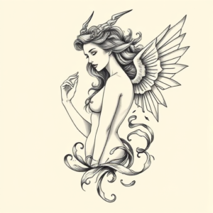 Feminine Lucifer Tattoo