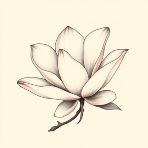 Feminine Magnolia Tattoo