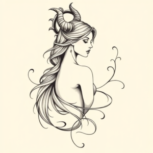 Feminine Maleficent Tattoo