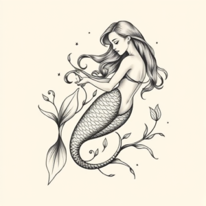 Feminine Mermaid Tattoo