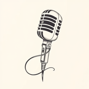 Feminine Microphone Tattoo