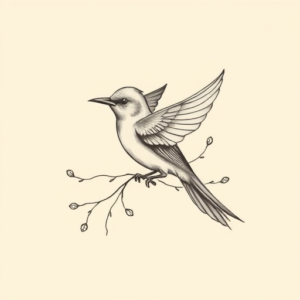 Feminine Mockingbird Tattoo