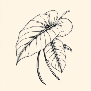 Feminine Monstera Tattoo