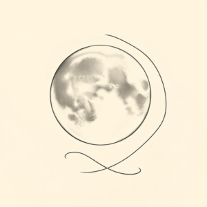 Feminine Moon Tattoo