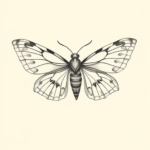 Feminine Moth Tattoo