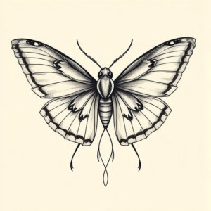 Feminine Mothman Tattoo