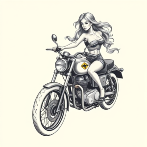 Feminine Motorcycle Tattoo