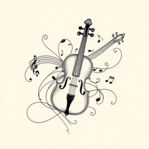 Feminine Music Tattoo