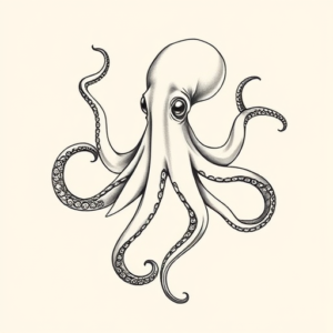 Feminine Octopus Tattoo