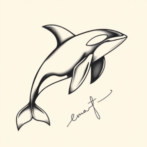 Feminine Orca Tattoo