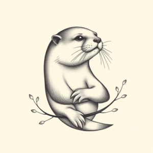 Feminine Otter Tattoo