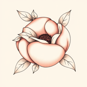 Feminine Peach Tattoo