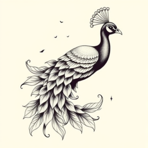 Feminine Peacock Tattoo